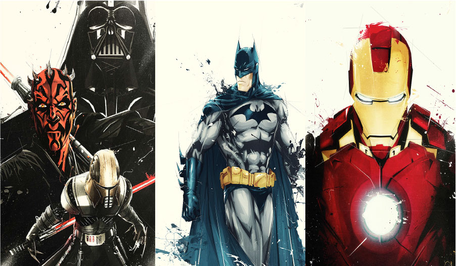 Marvel, Star Wars, DC Comics