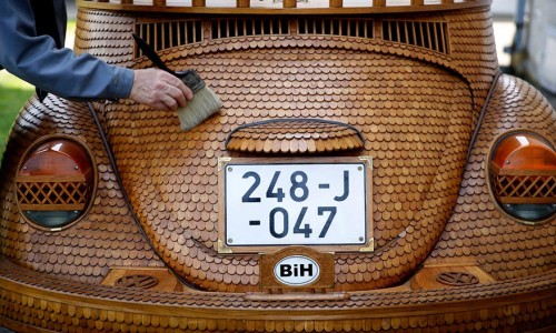 VW Beetle de madera