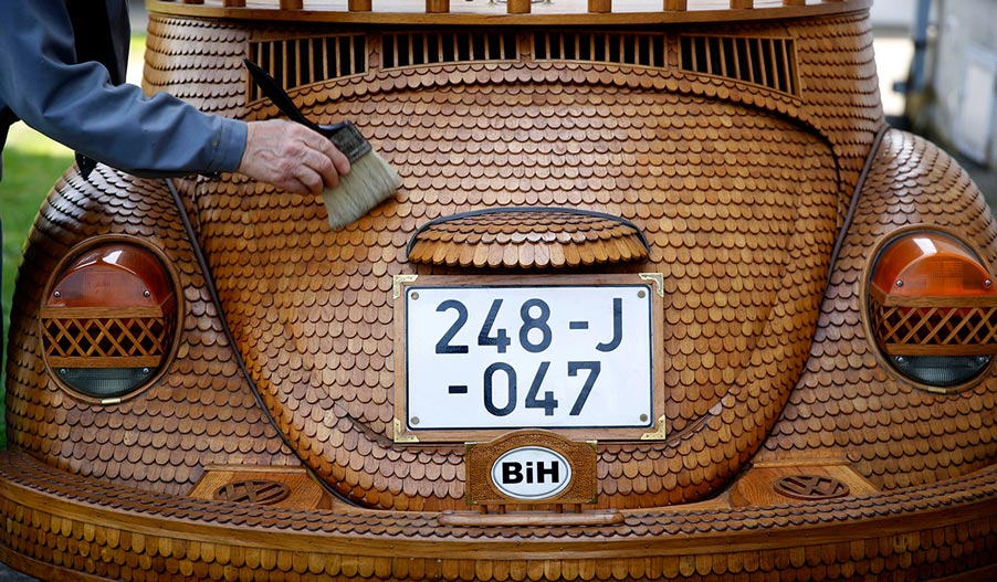 VW Beetle de madera